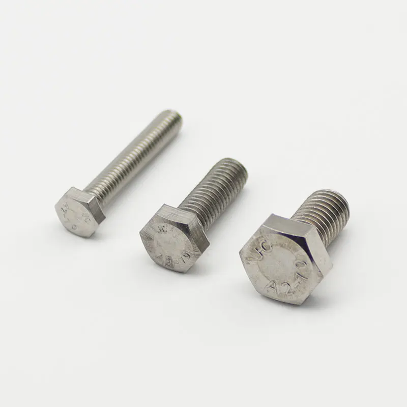 Factory Price din933 bolt high strength titanium stainless steel hexagon hex head stud bolt and nutts