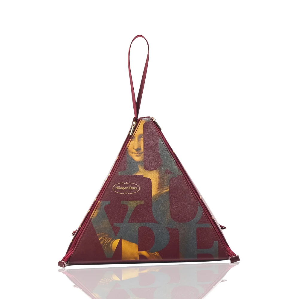 New triangle insulation bag mini aluminum foil student rice ball bag cute portable lunch box PU leather cooler bag