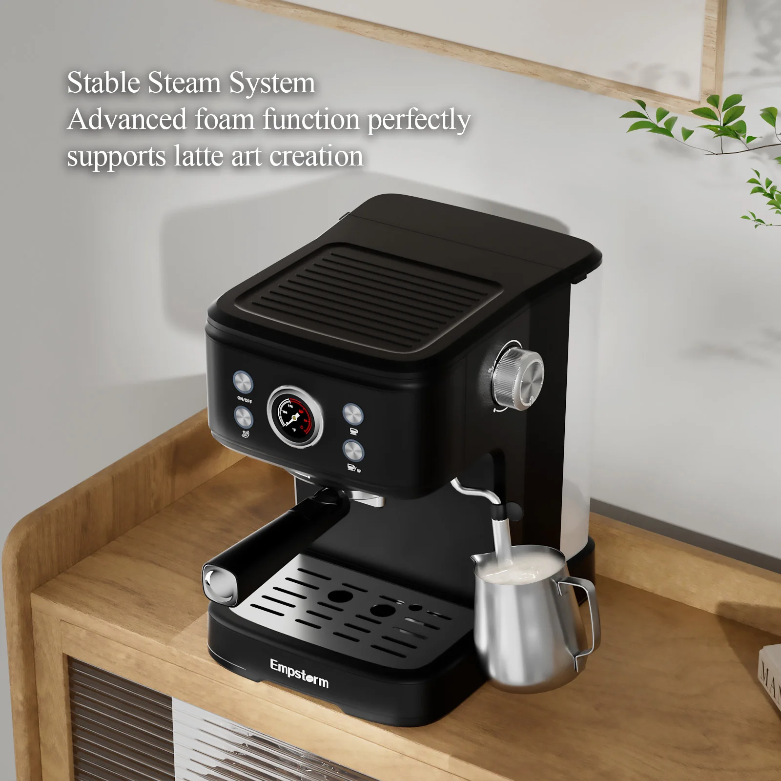 Empstorm intelligent appliance high performance cappuccino machine electric 120v semi-auto espresso capsule coffee machine