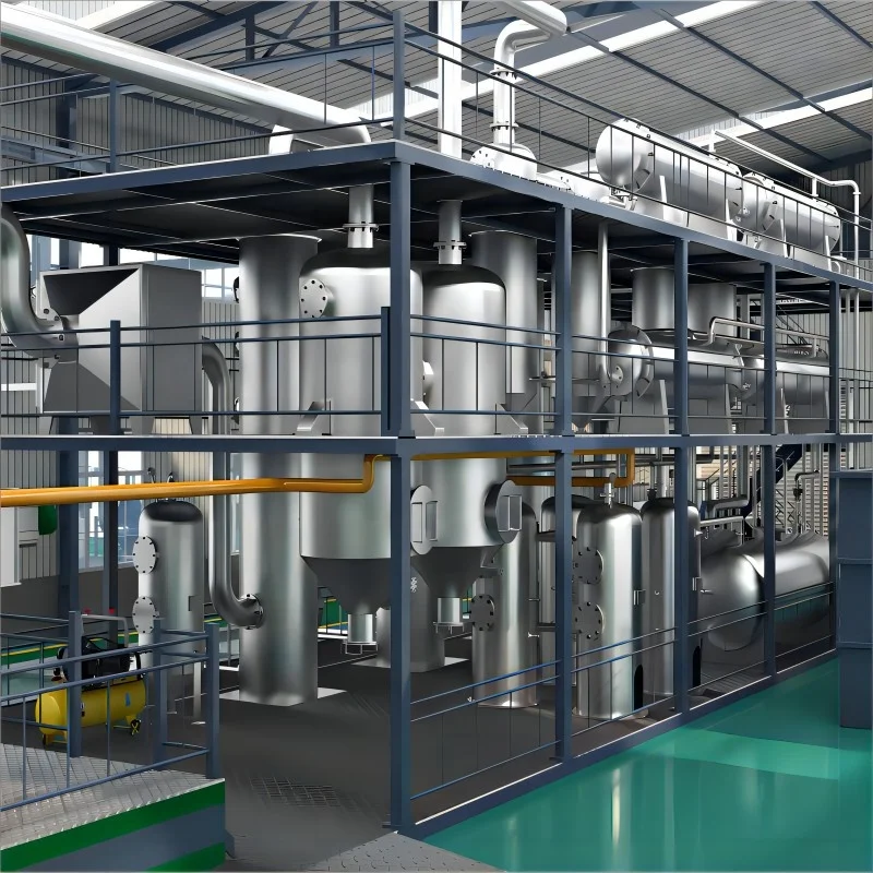 50Ton Fully continuous and automatic Control Engine Oil Refining Machinery Waste Oil Distillation Plant