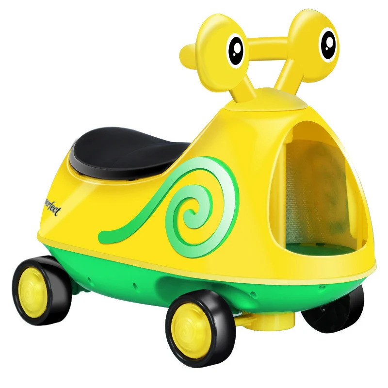 Very cute design baby girl vehicle toy wiggle swing car ride on car toy with sparkle and music