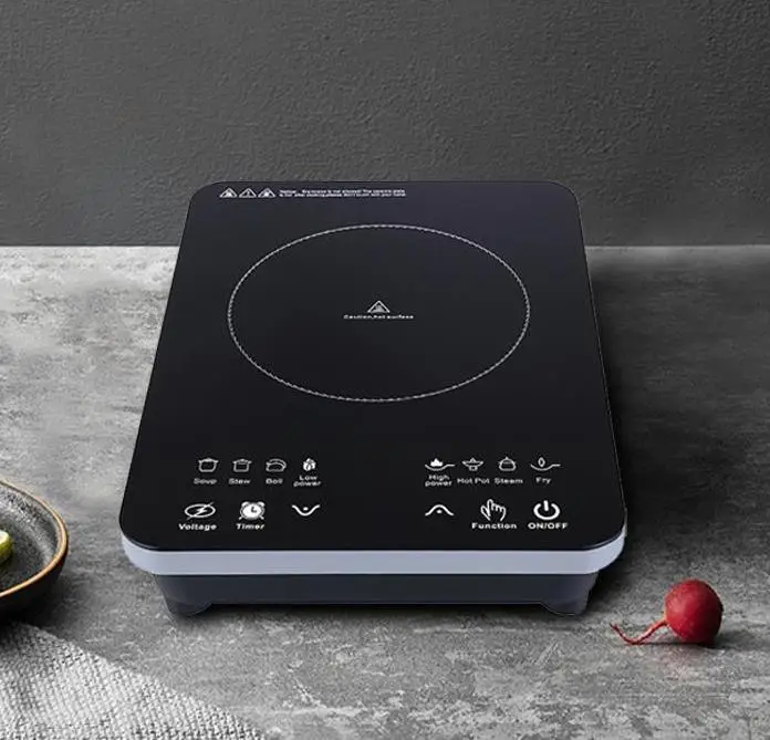 Private mold black crystal glass 1800W OEM ODM hot pot induction cooker pots and pans