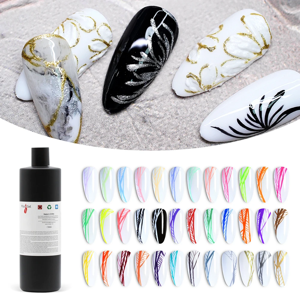 Bulk Line Art Gel Wholesale Custom Private Label Nail Supplies UV Gel Nail Painting Liner Gel Polish