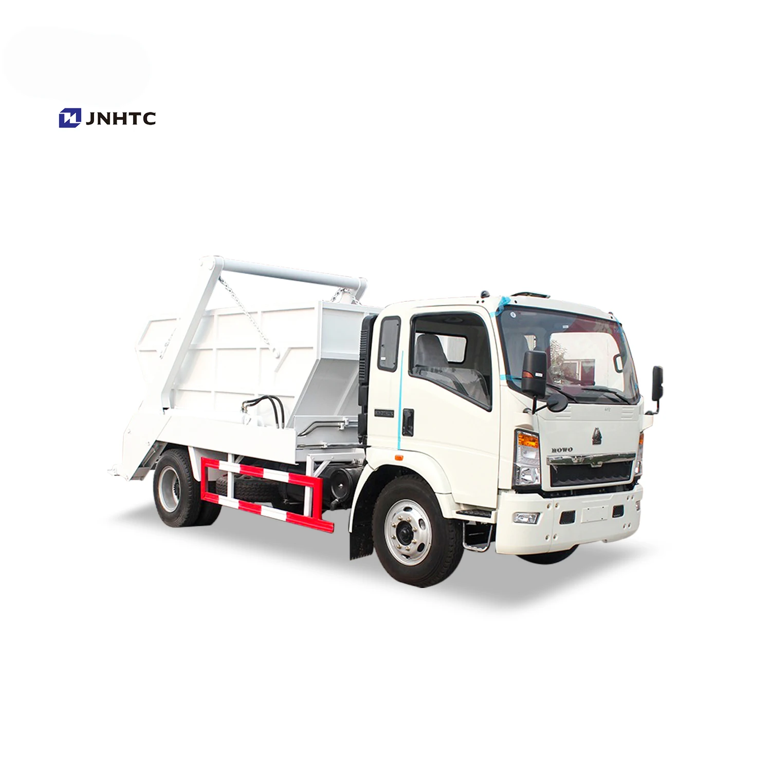 HOWO 4x2 small 3M3 5m3 Container garbage bin hydraulic Swing Arm Garbage light Truck