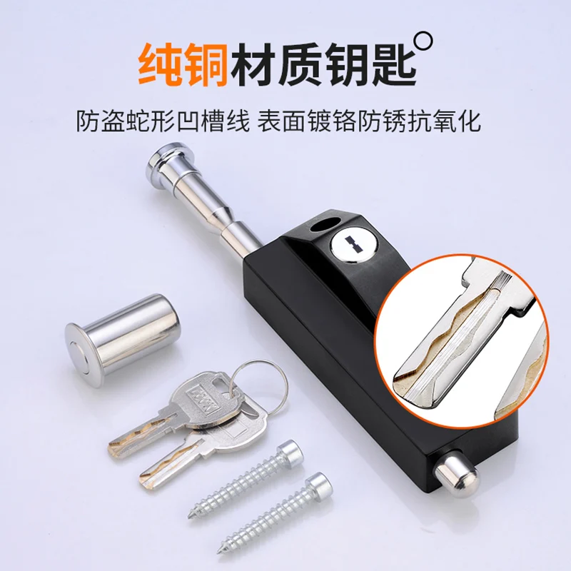 Framed door latch lock aluminum alloy door lock floor latch lock rotating door spring latch floor wooden