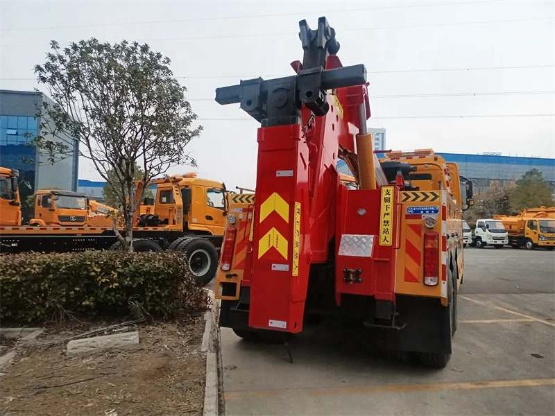 New 6x4 20 Ton 25 Ton Integrated Road Recovery Tow Truck Wrecker Vehicle Diesel Manual Transmission for Road Rescue For Sale