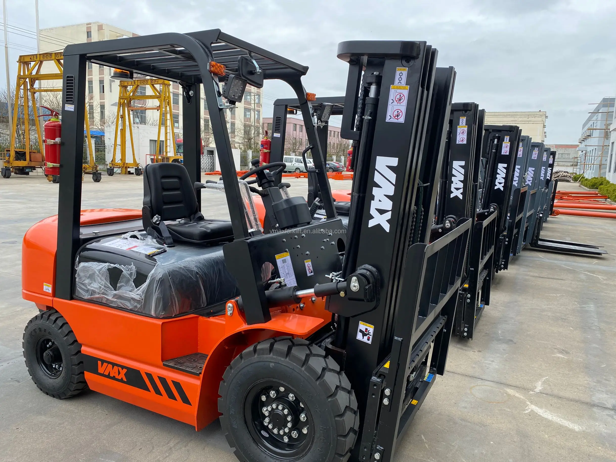 2.5 ton diesel forklift with high exhaust and forklift parts double air filter Japanese engine