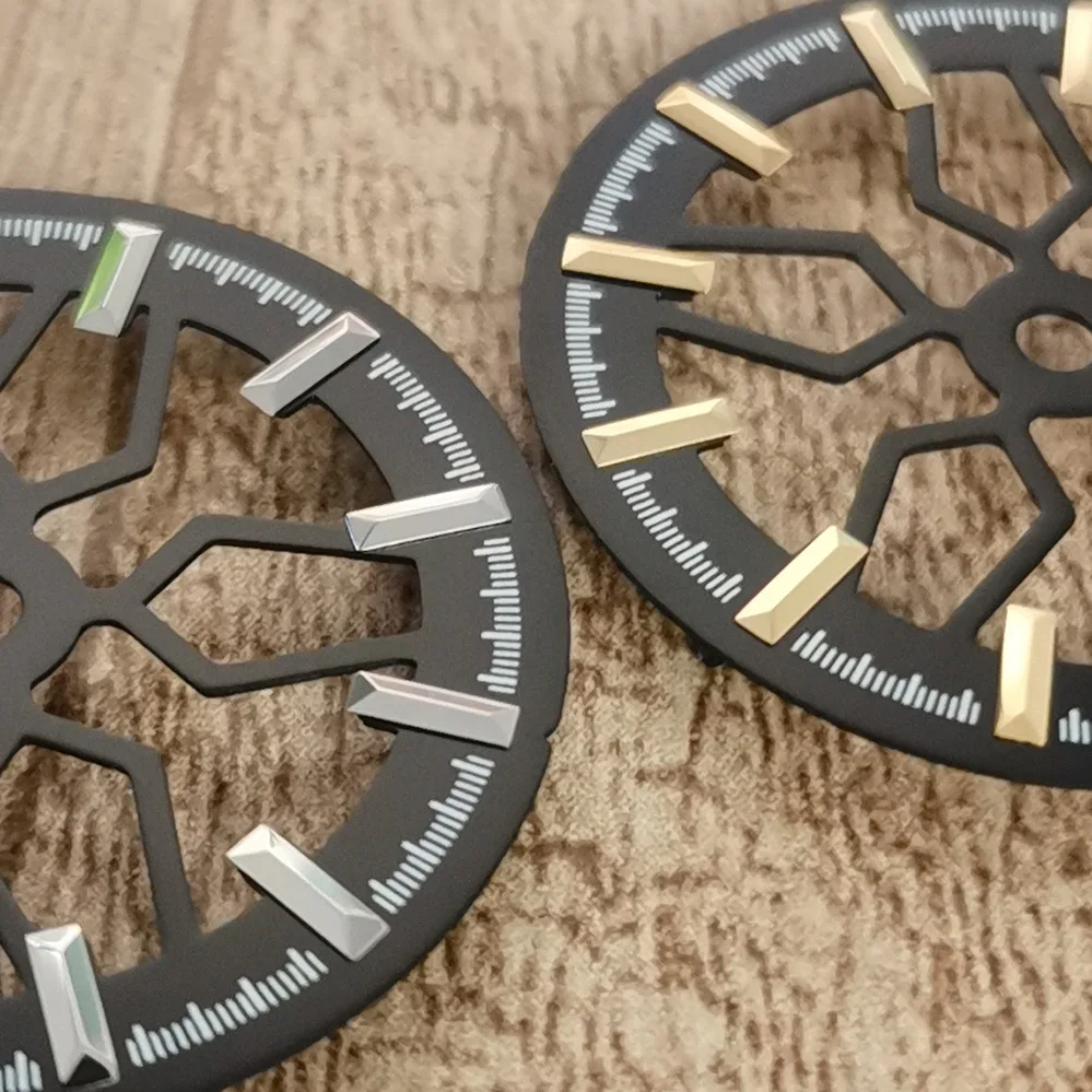 New modified watch accessories face 28.5 MM skeleton wheel bone dial without luminous fit Japanese NH70 movement