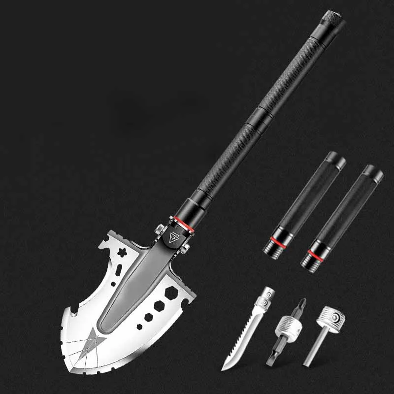 Factory Direct Garden Planting Folding Portable Stainless Steel Shovel Vegetables Digging Axe Outdoor Tool