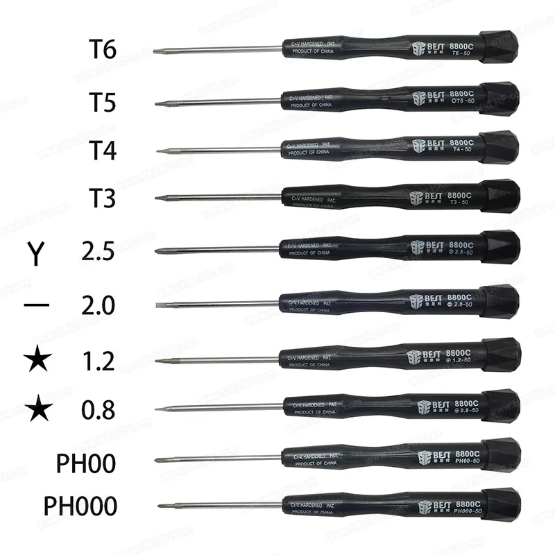 BST-8800E прецизионный отвертка 10 в 1 форме звезды 2 мм Pentalobe открывания ремонтный набор инструментов Набор для телефона из поликарбоната