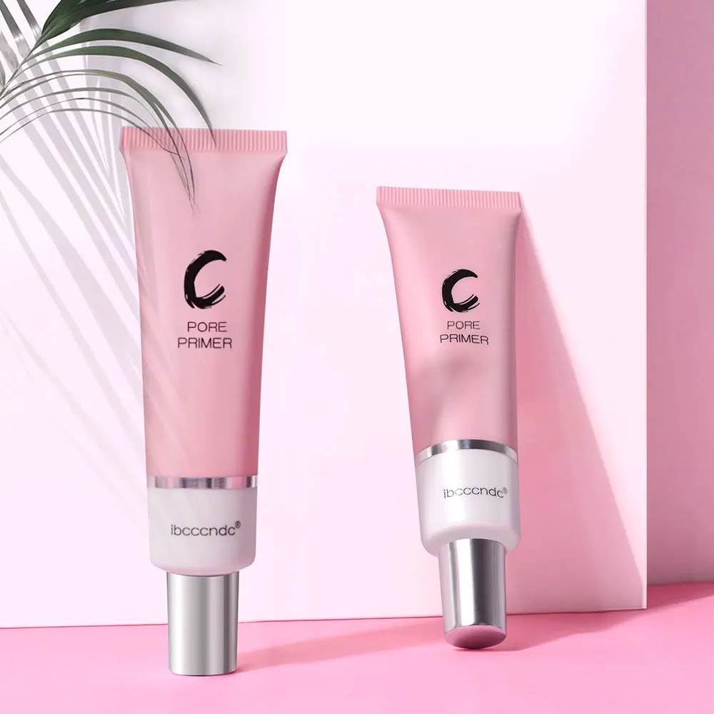 Hot Sale ibcccndc Makeup Face Base Cream Invisible Pore Brightening Waterproof Pink Primer