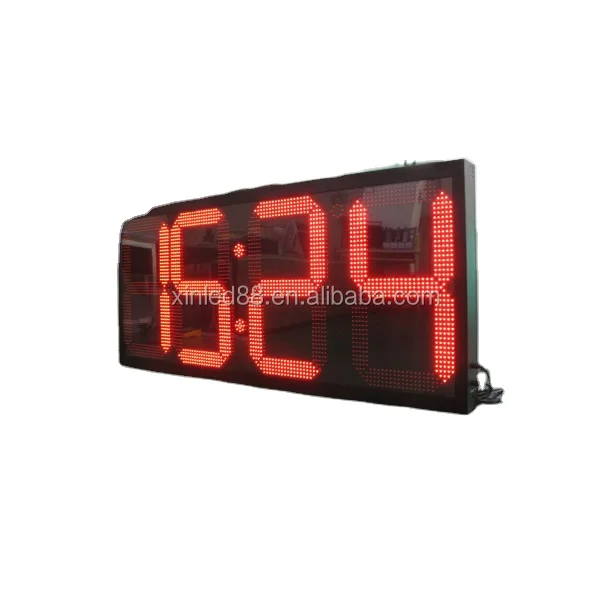 New product outdoor indoor 888888 8888 time temperature single color led sign for match