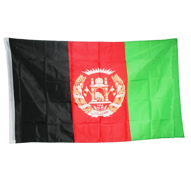 Wholesale high-quality and cheap fluttering flags Flag of Afghanistan Customized 100% polyester fiber flag