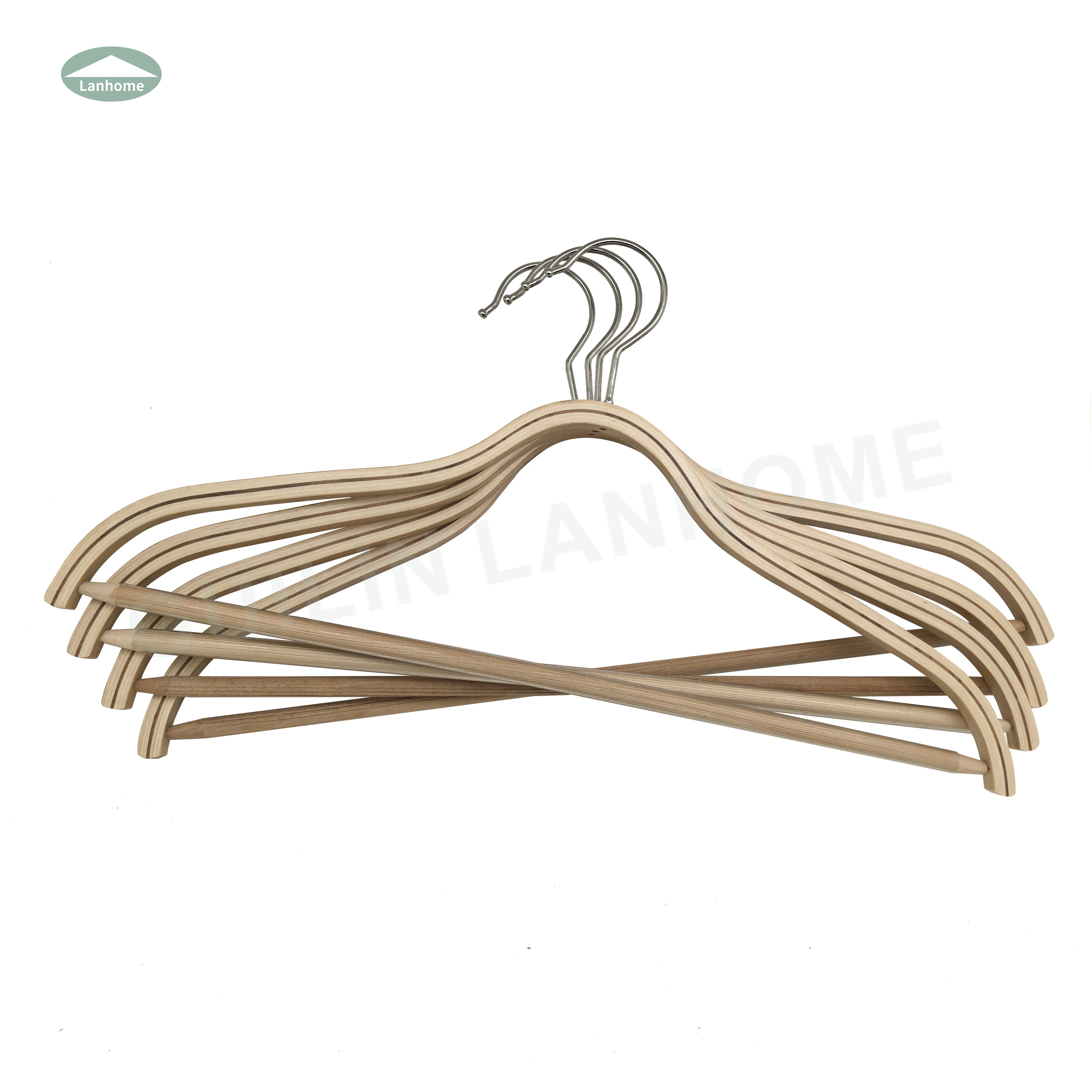 New Arrival Laminated Hangers Special Design Hanger Simple Light Weight Durable Wooden Hanger