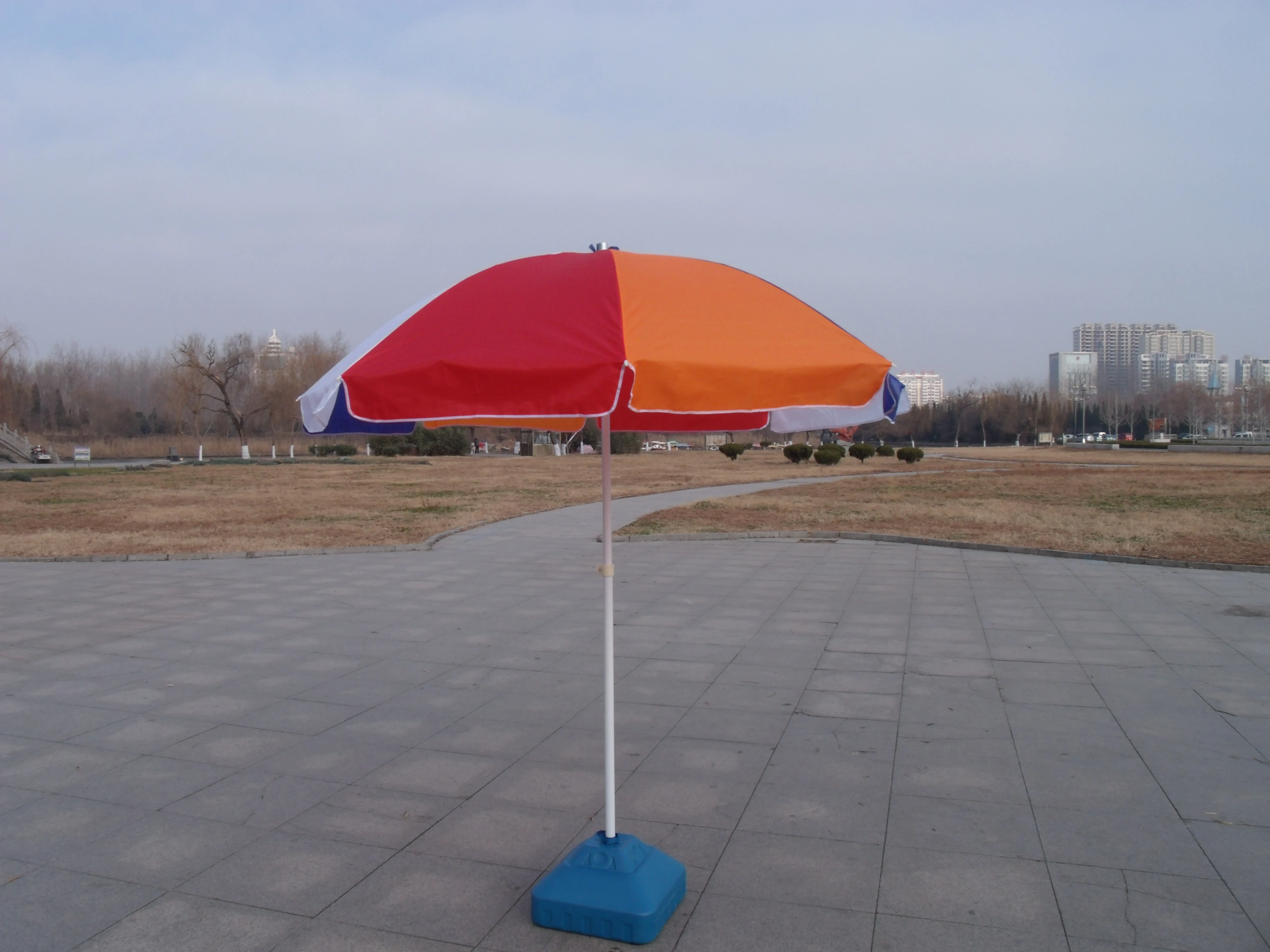 140g Polyester Cafe Ti Custom Printed 3m Parasol Umbrella For Outdoor Carts
