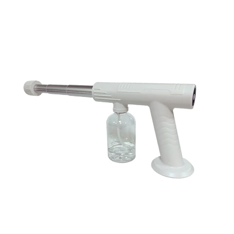 Handheld Flexible rechargeable blue light electric nano uv small sanitizing atomizer spray disinfection gun