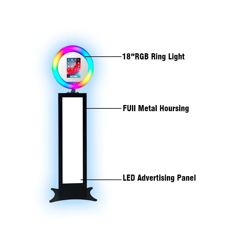 new photo booth machine portable ipad photobooth video picture stand booths shell ipad ring light