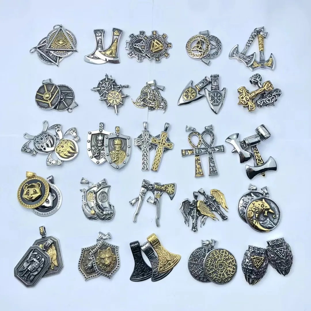 Custom Stainless Steel Jewelry Tree of Life  Thor Hammer  Mjolnir pendant necklace Viking Rune Pendant for Necklace  Accessories