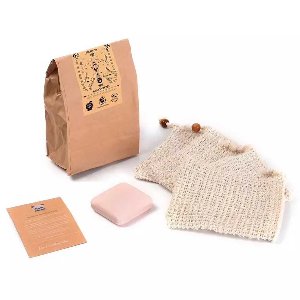 Natural Organic Exoliating Soap Bag Wholesale Sisal Soap Bag