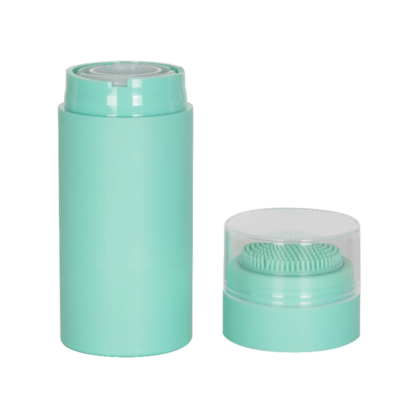 Free sample Color 150ml 5oz Silicone Brush Face Wash Cleansing Massage Bottle Useful Facial Foam Pump Bottle