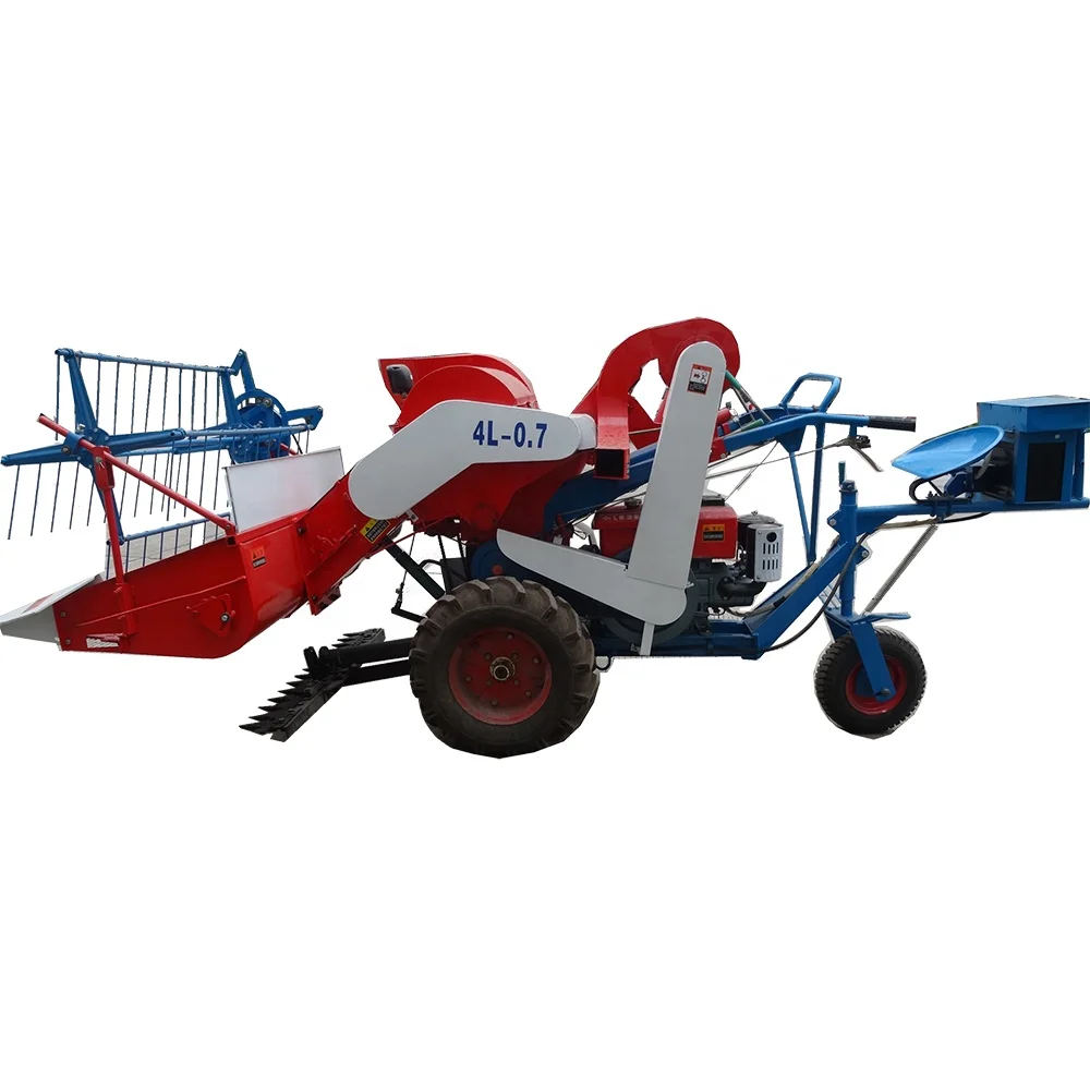 Wheel type mini combine harvester for paddy and wheat, paddy harvester