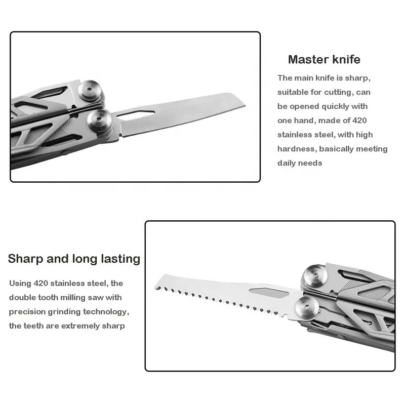 EDC Camping Hardness  Multitool Plier Cable Wire Cutter Multifunctional Multi Tools Outdoor Camping Folding Knife Pliers