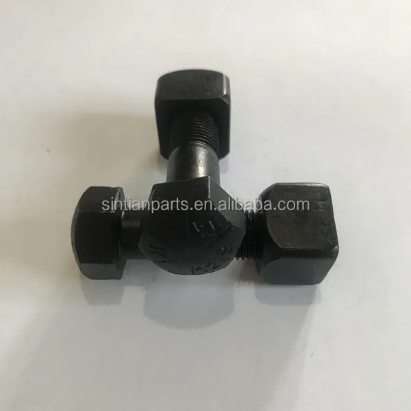 High Quality Crawler Excavator flat head track shoe bolt and nut M20X65F with good quality and better price made in China