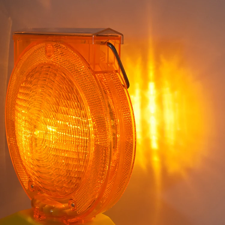 High quality led solar powered traffic safety barricade strobe warning light