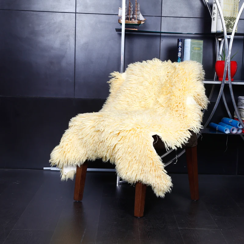 rectangle rounded Faux Fur Rug Custom Luxury Faux Sheepskin Fur Carpet and Rug