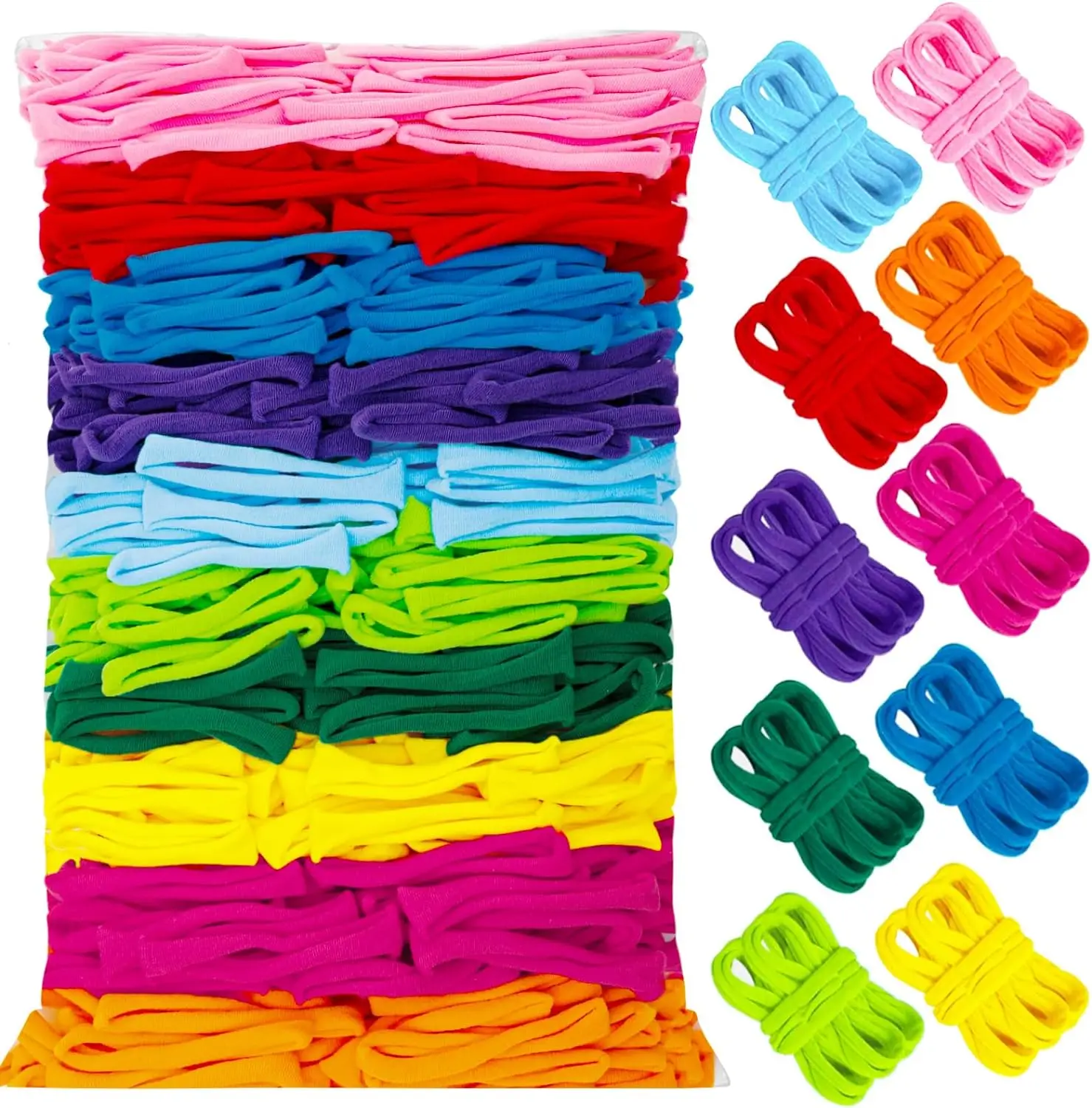 Colorful Weaving Loom Loops Potholder Multi-Colored Loops Elastic Weaving Loops  for Kids Adults DIY