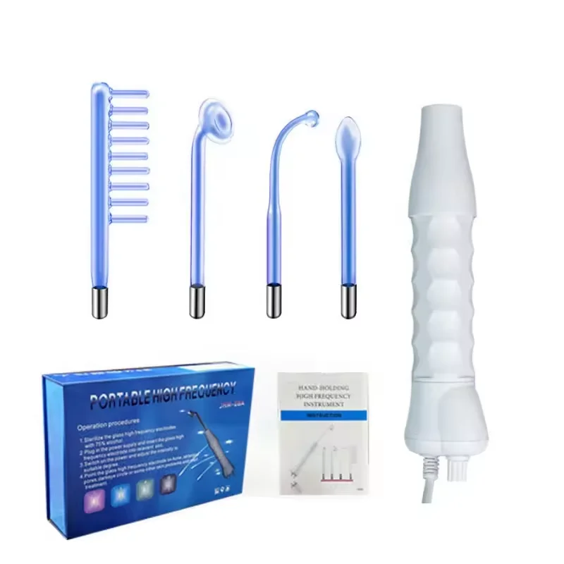 4 in 1 Professional Neon Argon High Frequency Facial Wand Acne Treatment Anti Wrinkle Facial Device