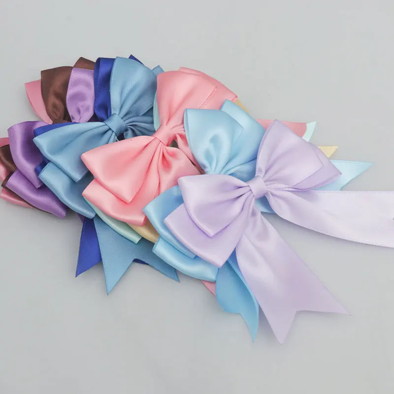 Hand-made Bow Diy Handmade Gift Polyester With Double Dovetail Wrap Waist Bow Ribbons