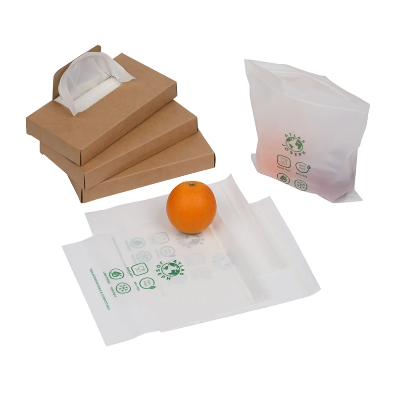Corn starch custom biodegradable plastic zip lock sandwich bags compostable zipper food packaging bag