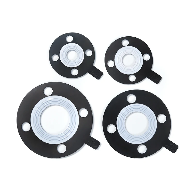 DN32 teflon ptfe coating full face flange gasket DIN standard PN10/ PN16 CLEAN PVC/HP-PVC flange gasket