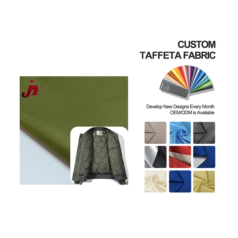 High Quality Lighth Weight Waterproof 190T Lining Use Taffeta Polyester Satin Fabric