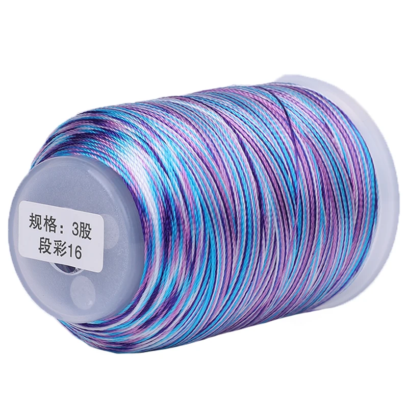 2mm/360 m 3 strand dyed multicolored tassel thread DIY bracelet Dragon scale hand rope winding wire braided rope
