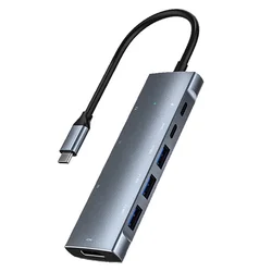 9 in 1 USB C Hub Type C Adapter Docking Station With 4K HDTV/USB-C/USB/SD/TF Card Reader /Audio Ports For Laptop