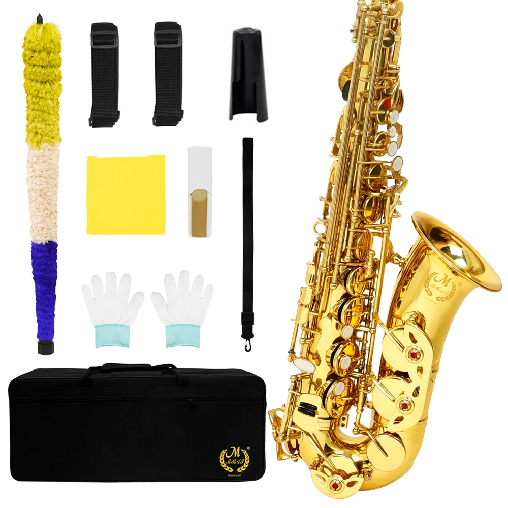 MBAT Golden Eb Tone Sax Musical Instrument Factory Wholesale OEM ODM Handmade Brass Gold Cheap Alto Saxophone With Case