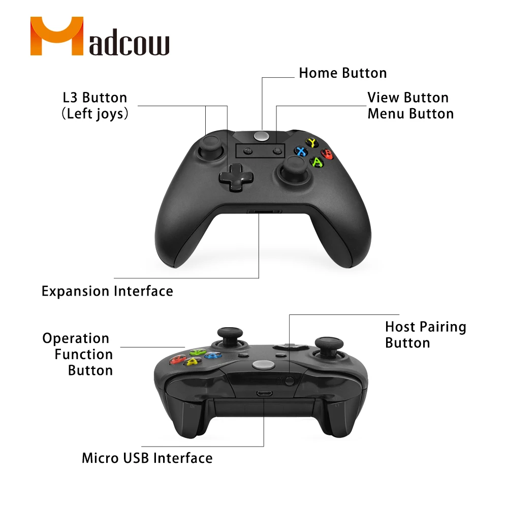 Новый дизайн игрового контроллера Madcow беспроводной игровой джойстик Xbox One S X контроллер