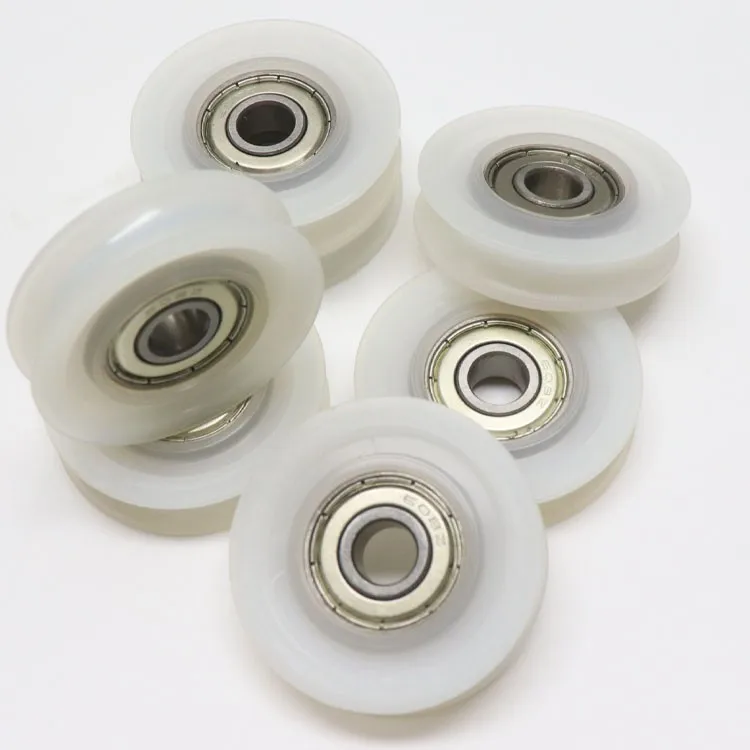 wholesale sliding window pulley series U-groove type 608 bearing with nylon PA6 plastic pulley