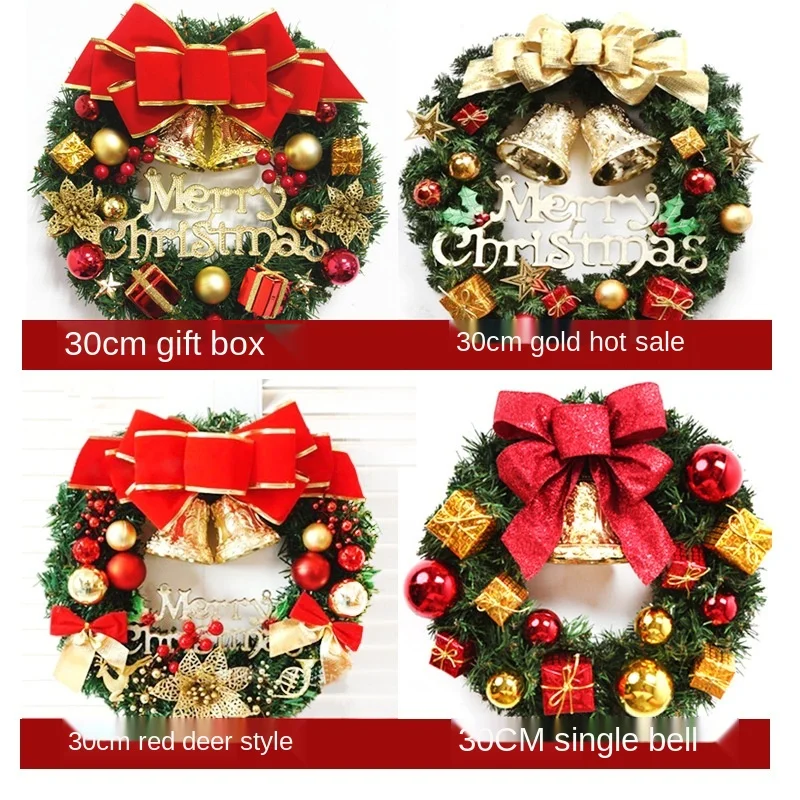 Christmas Decorations Christmas Garland Simulation Garland Door Hanging Window Props Background Christmas Tree Accessories
