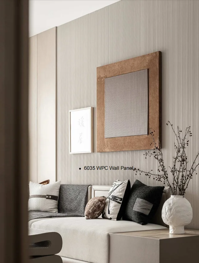 Cloth Patter Series WPC Wall Panel Nontoxic Waterproof New Material for Decoration