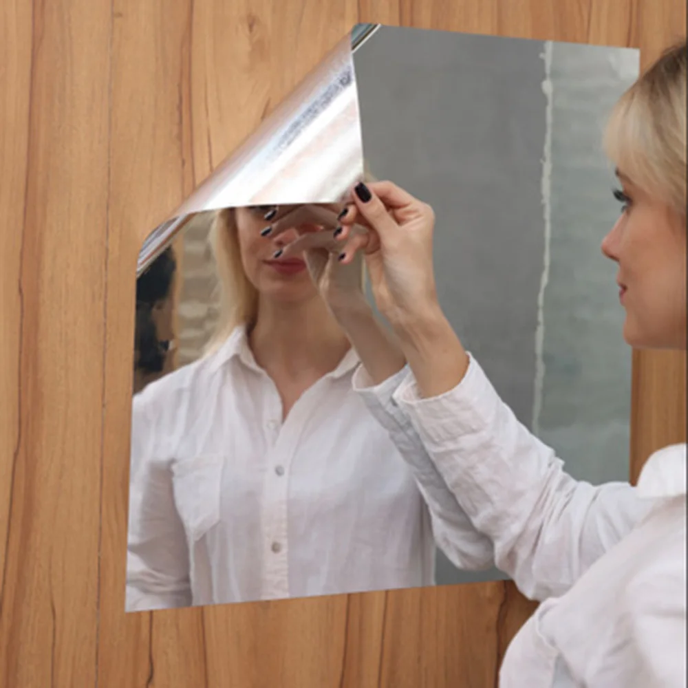 wholesale products high quality roll adhesive mirrors soft mirror sticker flexible mirror sheets