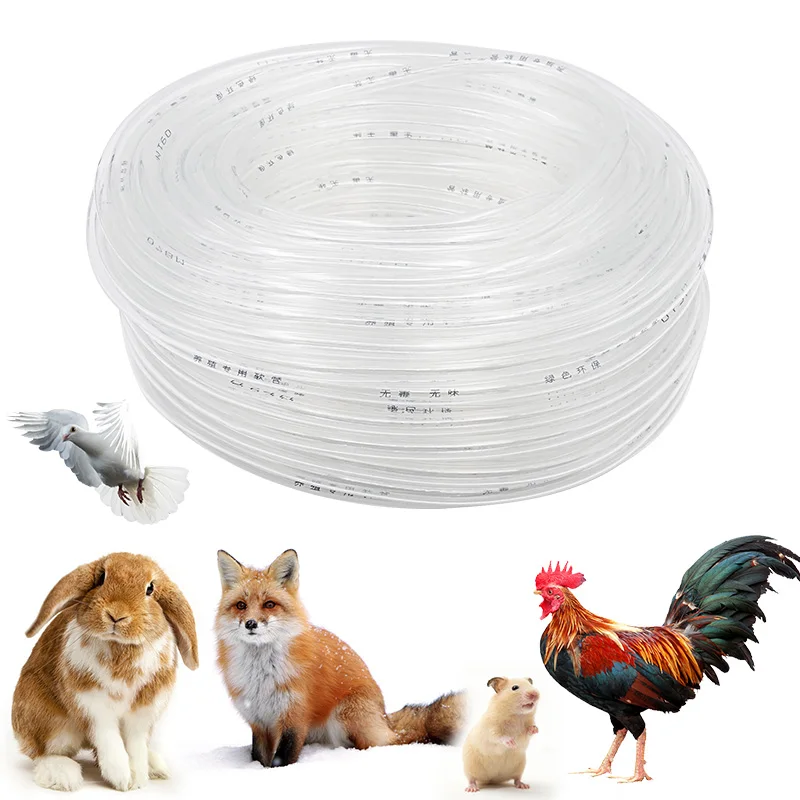 45m Chicken Rabbit Cage Rabbit Drinker Nipples Transparent Pipe 7.5MM Rabbit Water Tube