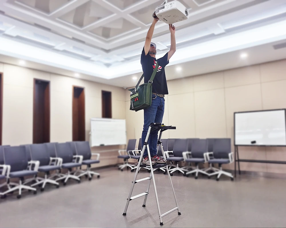 Поднос для лестницы складной многоцелевой алюминиевый подставка ступеньки