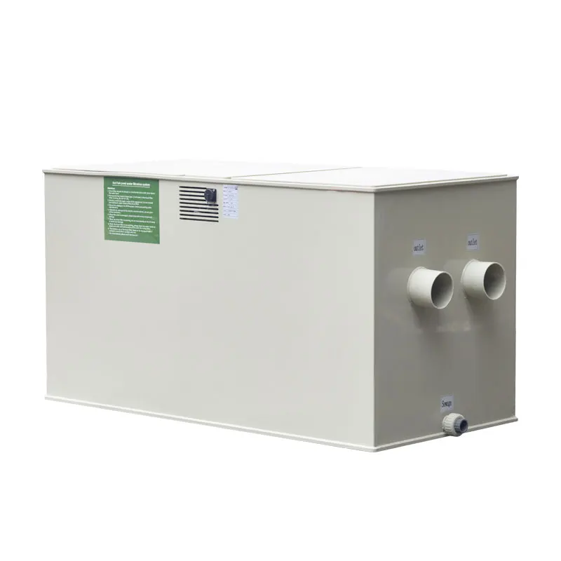 QihangRAS ras aquaculture equipment rotary drum filter biochemical filler uv light combine pond filter for koi fish