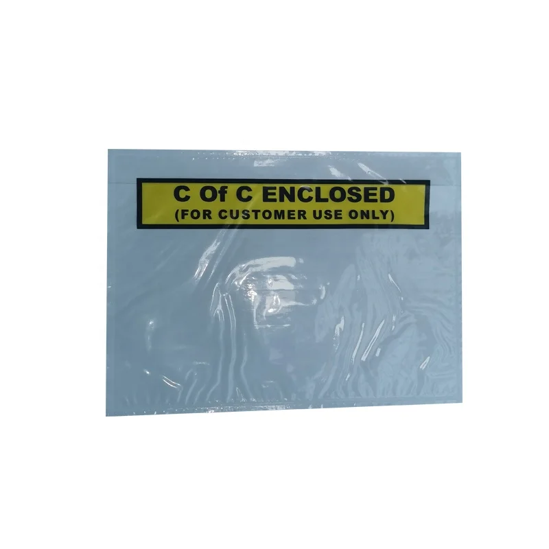 
Packing list envelope document pouch invoice enclosed 