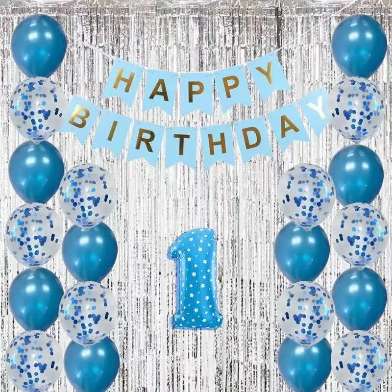 Colourful Birthday  Decoration Wedding Party Supplies Happy Birthday Decoration Set