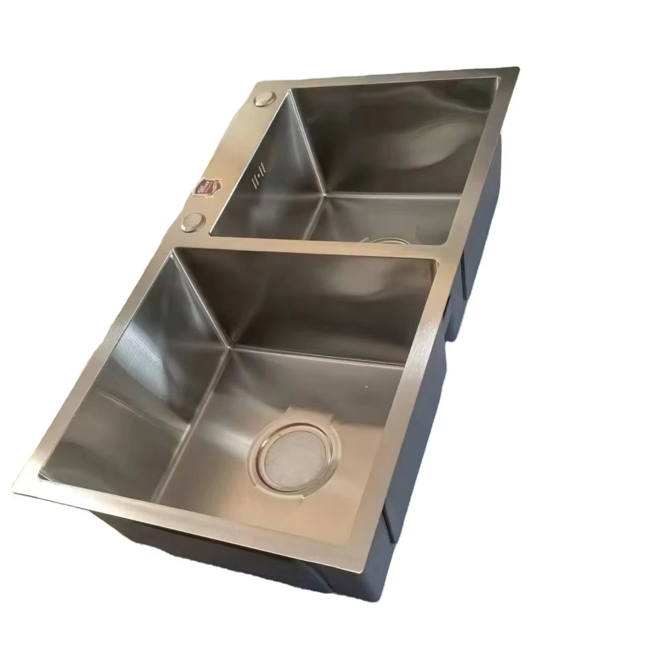 Luxury 304 kitchen sink undermount double bowl handmade square North America standard size stainless steel sink for kitchen