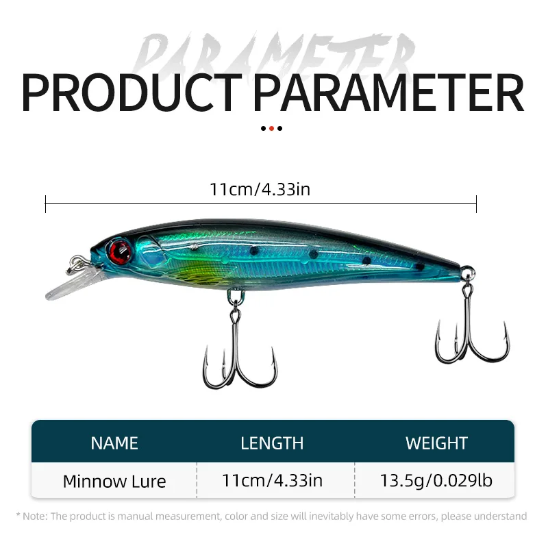Minnow Fishing Lure Laser Hard Artificial Bait 3D Eyes 11cm 13g Wobblers Carp Fishing Tackle Slow Sinking Minnow bait